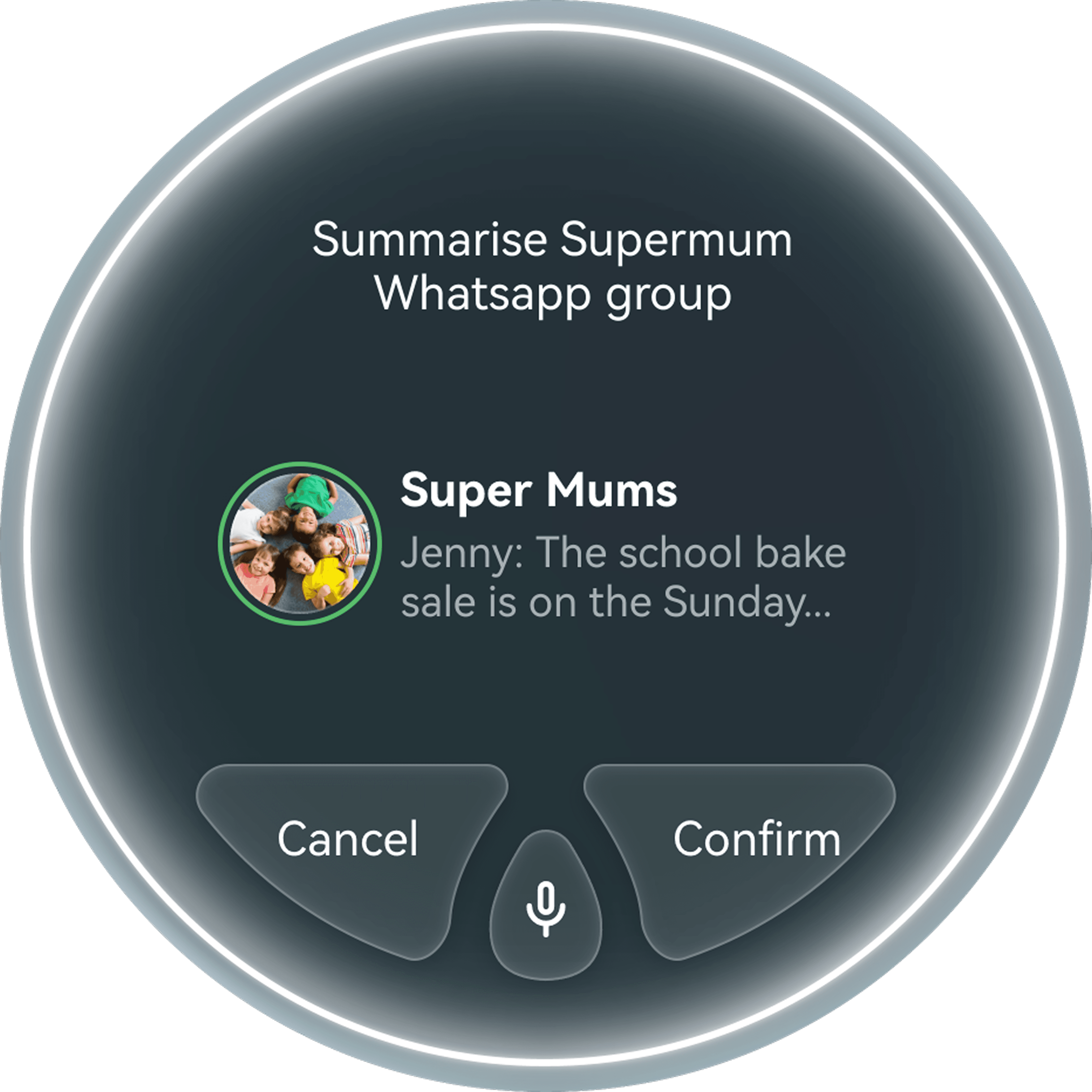 Visible AI state watch face