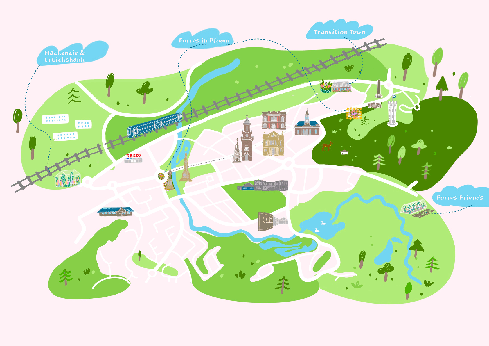Community garden map front